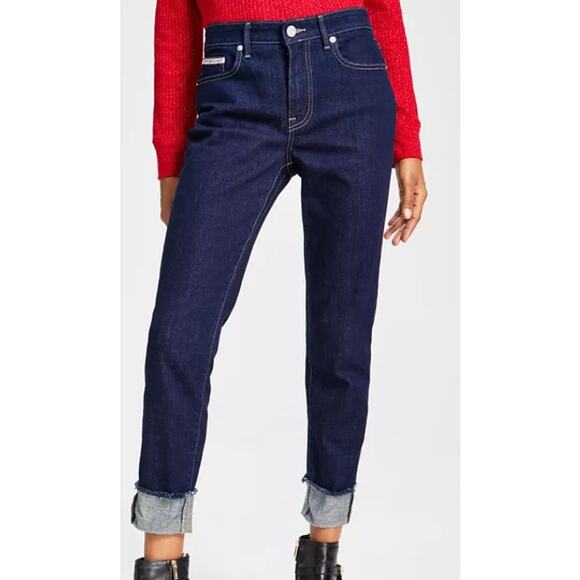 Tommy Hilfiger Women's Tribeca TH Flex Raw-Cuff Skinny Jeans Sz 4 - Picture 1 of 9